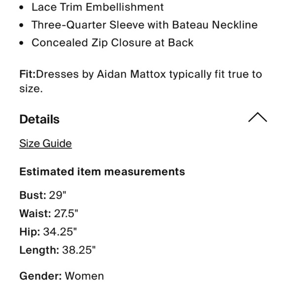 Aidan Mattox Black Lace Trim Dress - Picture 12 of 12